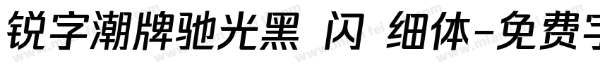 锐字潮牌驰光黑 闪 细体字体转换